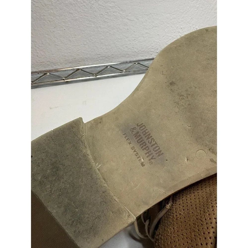 Johnston & Murphy Men's Brown Perforated Suede Leather Oxford Shoes Size 10 M